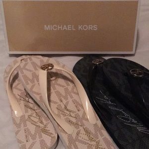Two Pairs Michael Kors Flip Flops